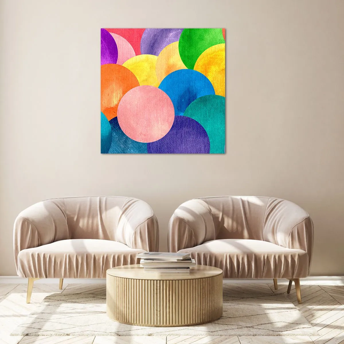 Quadro su vetro - Pieno di vita originale - 30x30 cm