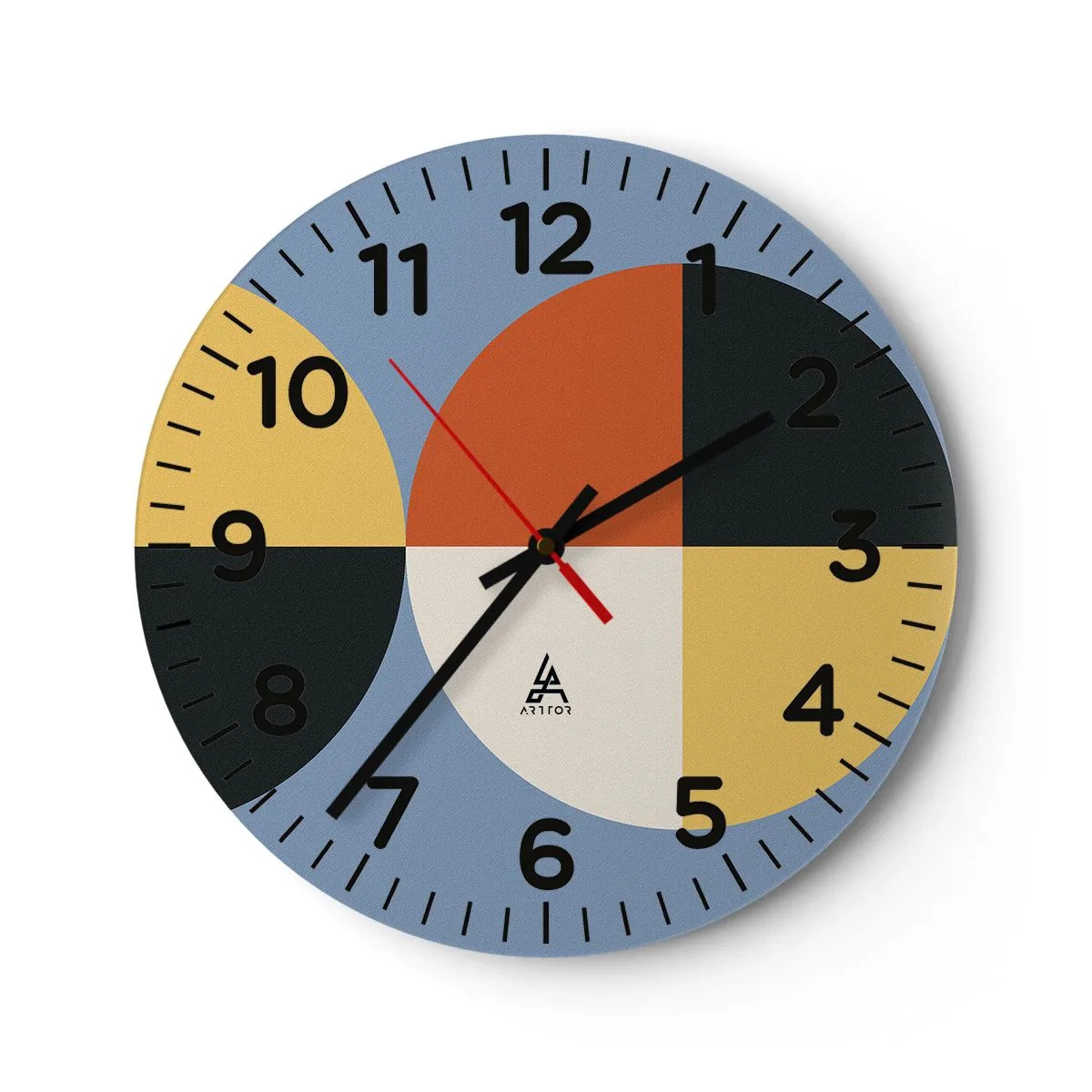 Orologio da parete - Orologio in Vetro - Guarda e conta - 30x30 cm