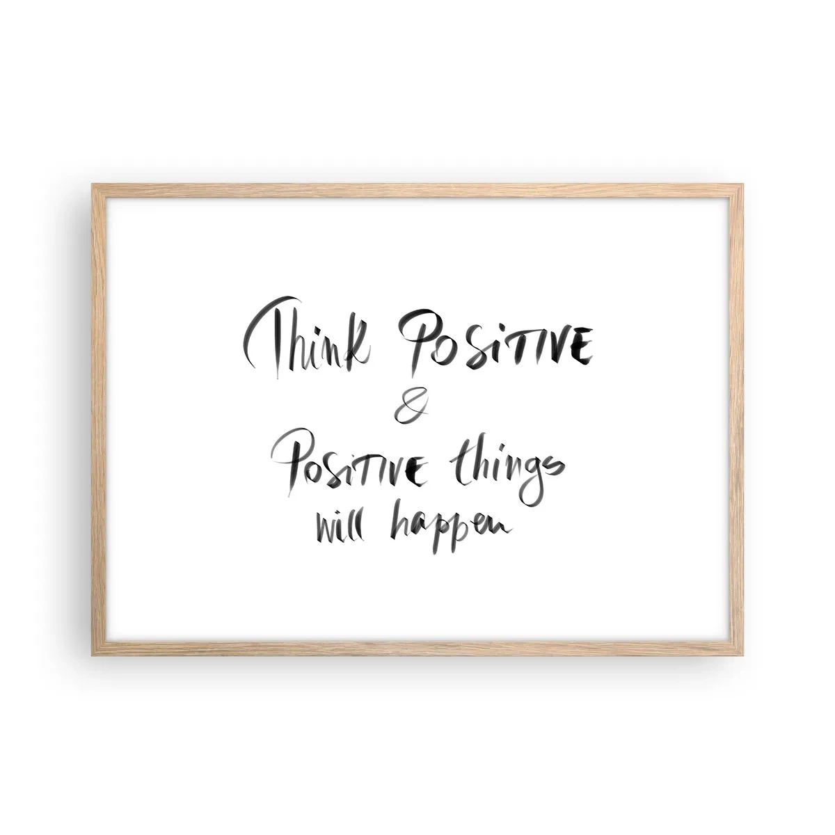 Poster in cornice rovere chiaro - Come vivere? - 70x50 cm