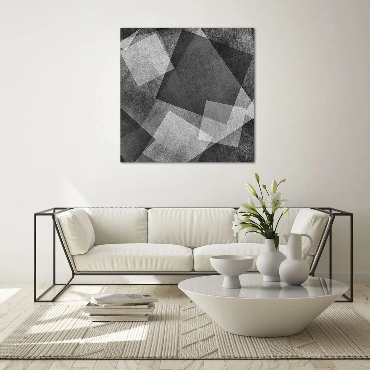 Quadro su vetro - Simbolo eterno di ordine e durata - 40x40 cm