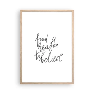 Poster in cornice rovere chiaro - è possibile - 50x70 cm