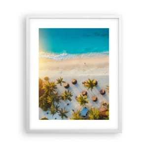 Poster in cornice bianca - Benvenuti in paradiso - 40x50 cm