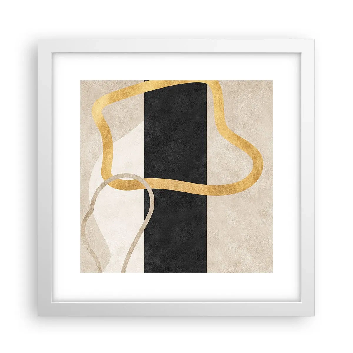 Poster in cornice bianca - Forme intrecciate - 30x30 cm