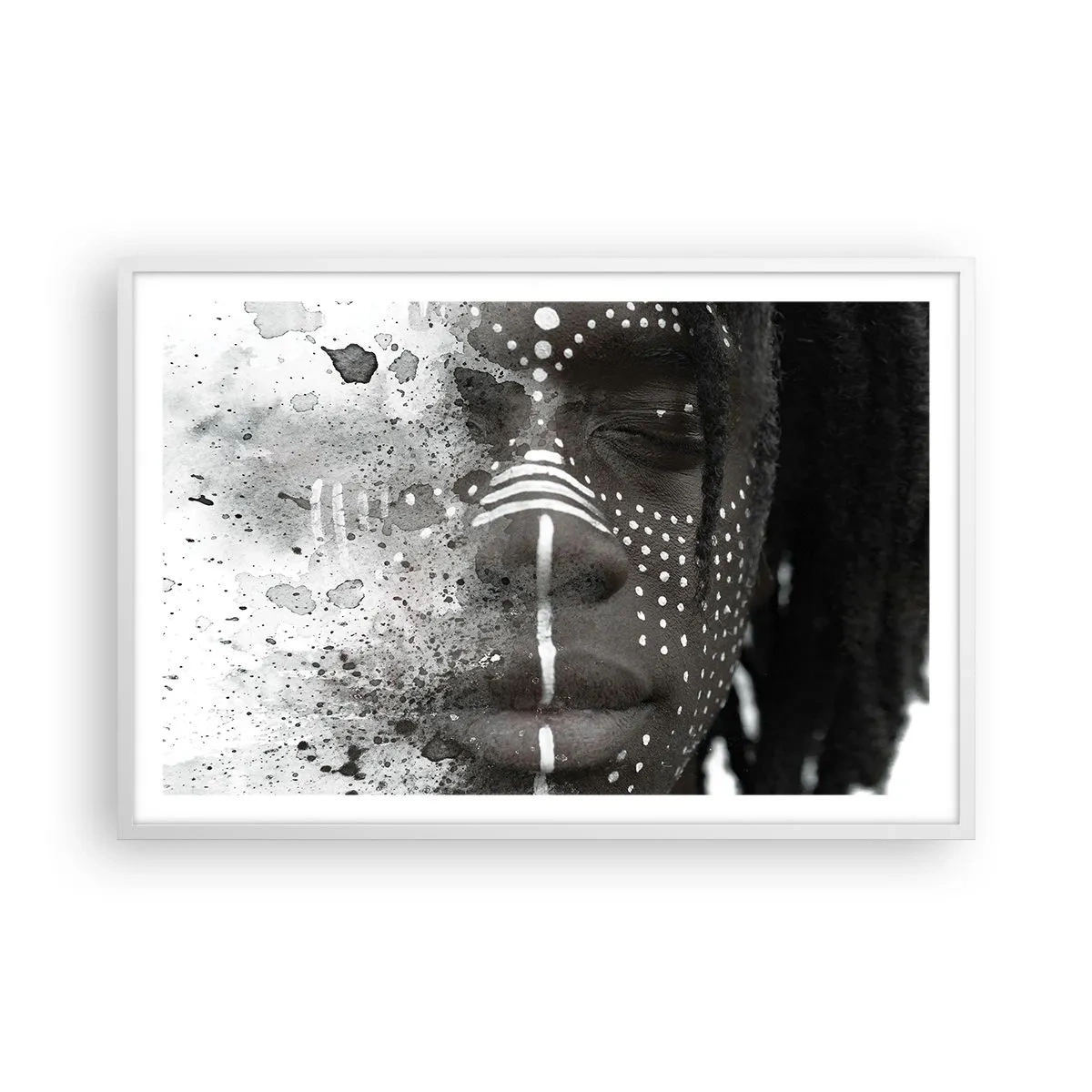 Poster in cornice bianca - Scopri lo spirito primordiale - 91x61 cm