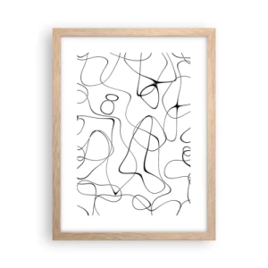 Poster in cornice rovere chiaro - Strade della vita, eventi del destino - 30x40 cm