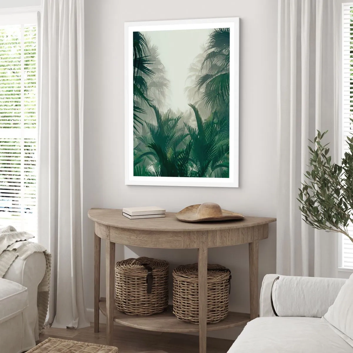Poster in cornice bianca - Mistero dei tropici - 50x70 cm
