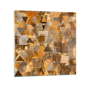 Quadro su vetro - Il mondo compreso nella forma - 30x30 cm