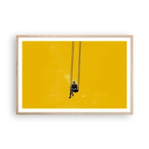 Poster in cornice rovere chiaro - Un giorno come tanti - 91x61 cm