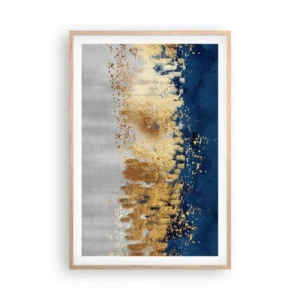 Poster in cornice rovere chiaro - Composizione moderna con bagliore - 61x91 cm