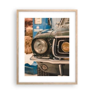 Poster in cornice rovere chiaro - Incontro con la leggenda - 40x50 cm