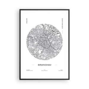 Poster in cornice nera - Anatomia di Birmingham - 70x100 cm