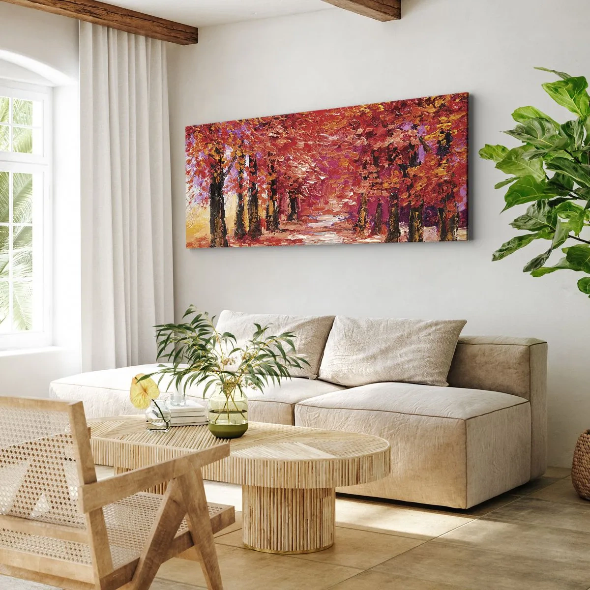 Quadro su tela - Stampe su Tela - Impressione d'autunno - 100x40 cm