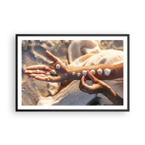 Poster in cornice nera - La bellezza a portata di mano - 91x61 cm