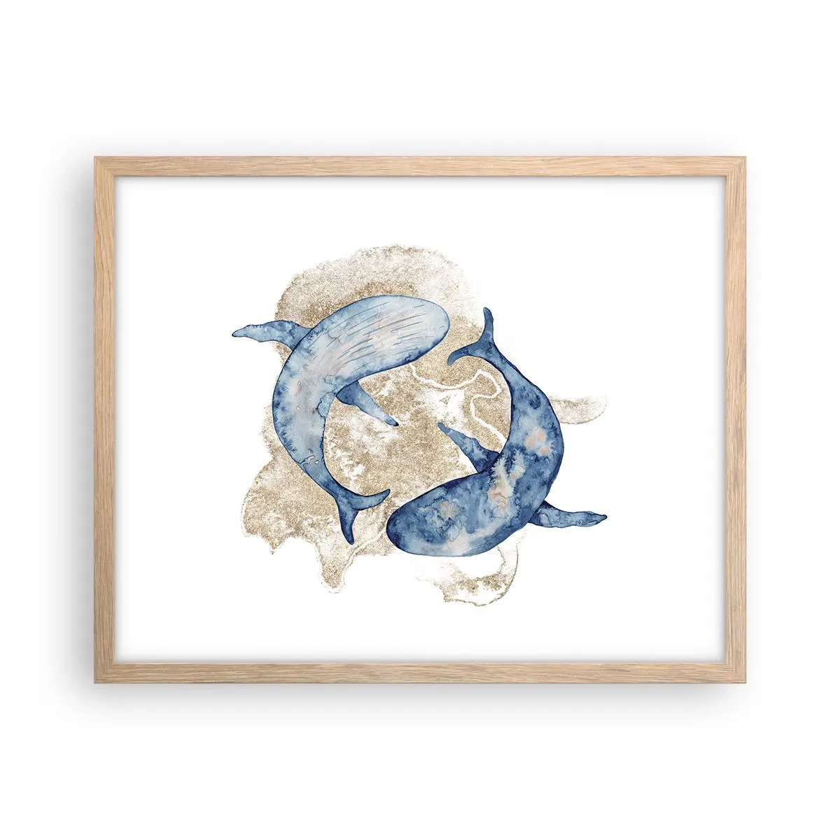 Poster in cornice rovere chiaro - Amicizia o amore? - 50x40 cm