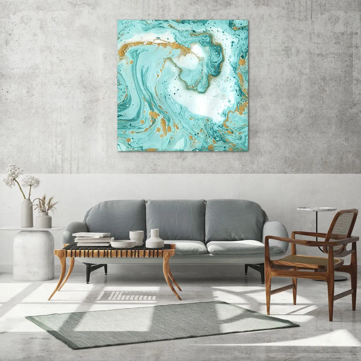 Quadro su vetro - La grande onda del periodo Edo - 40x40 cm