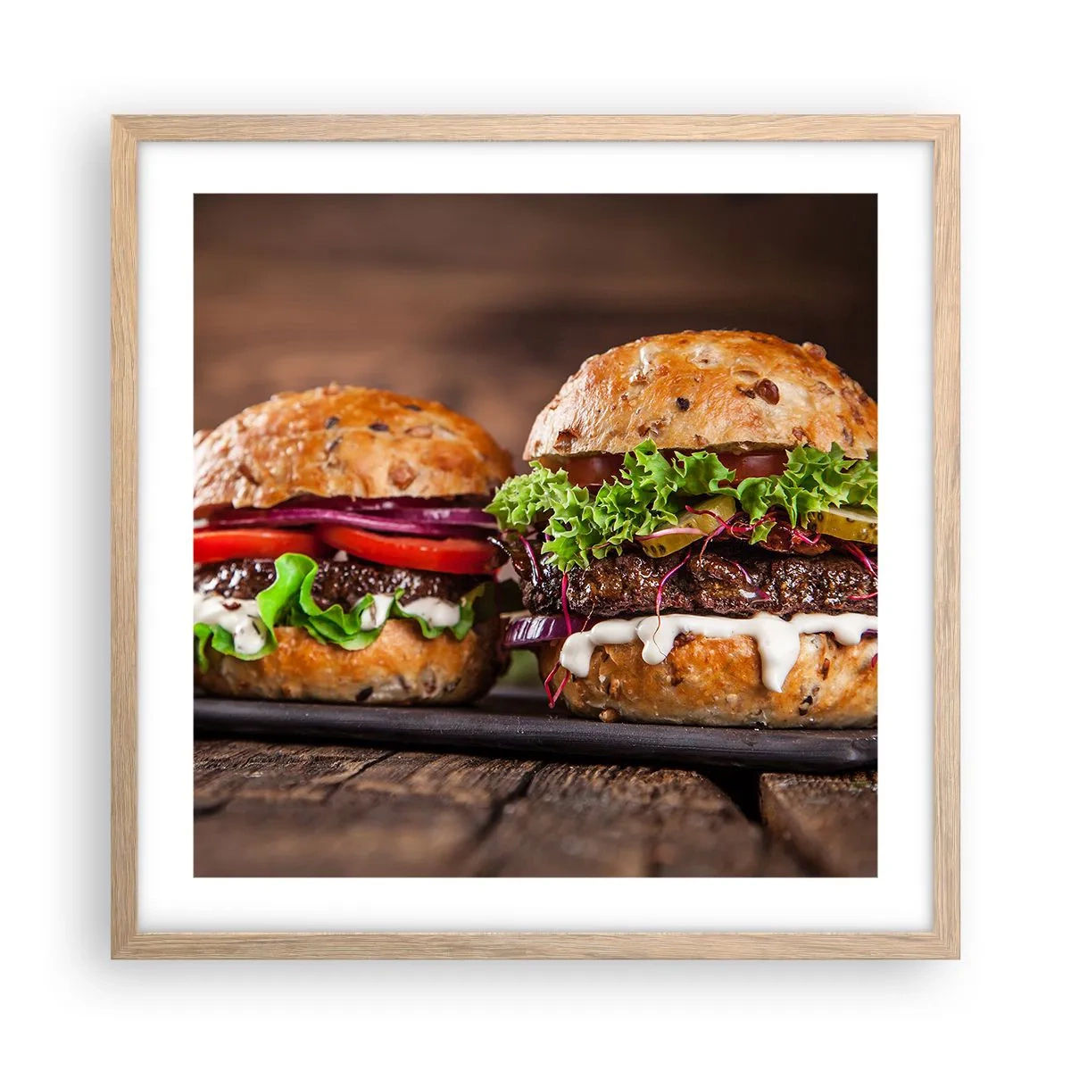 Poster in cornice rovere chiaro - American dream - 50x50 cm