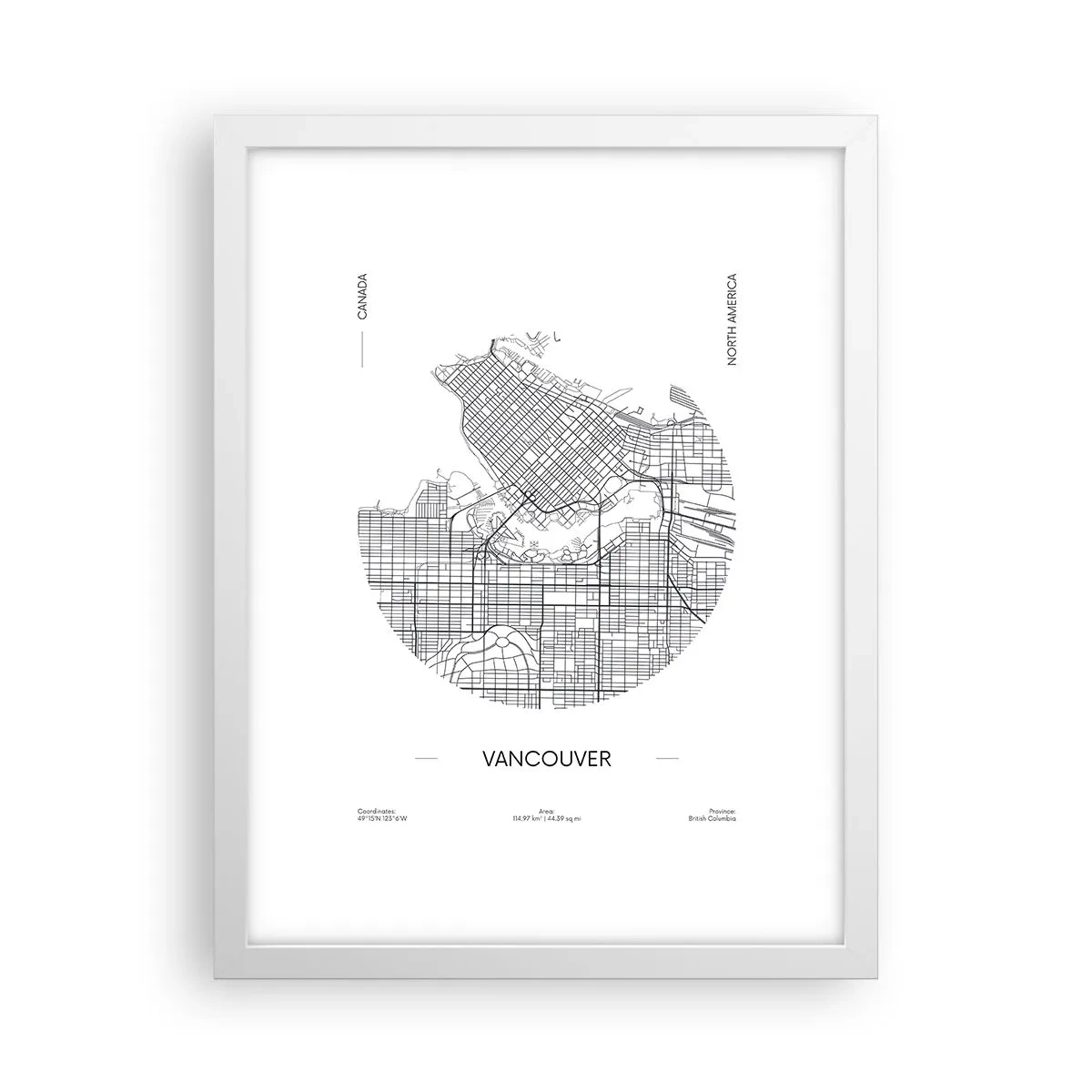 Poster in cornice bianca - Anatomia Vancouver - 30x40 cm