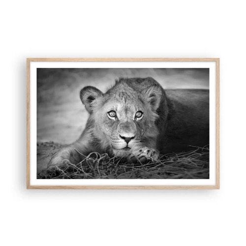 Poster in cornice rovere chiaro - Cucciolo reale - 91x61 cm