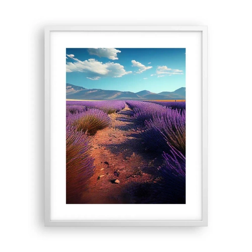 Poster in cornice bianca - Campi profumati - 40x50 cm