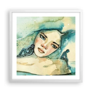 Poster in cornice bianca - Am I blue? - 50x50 cm