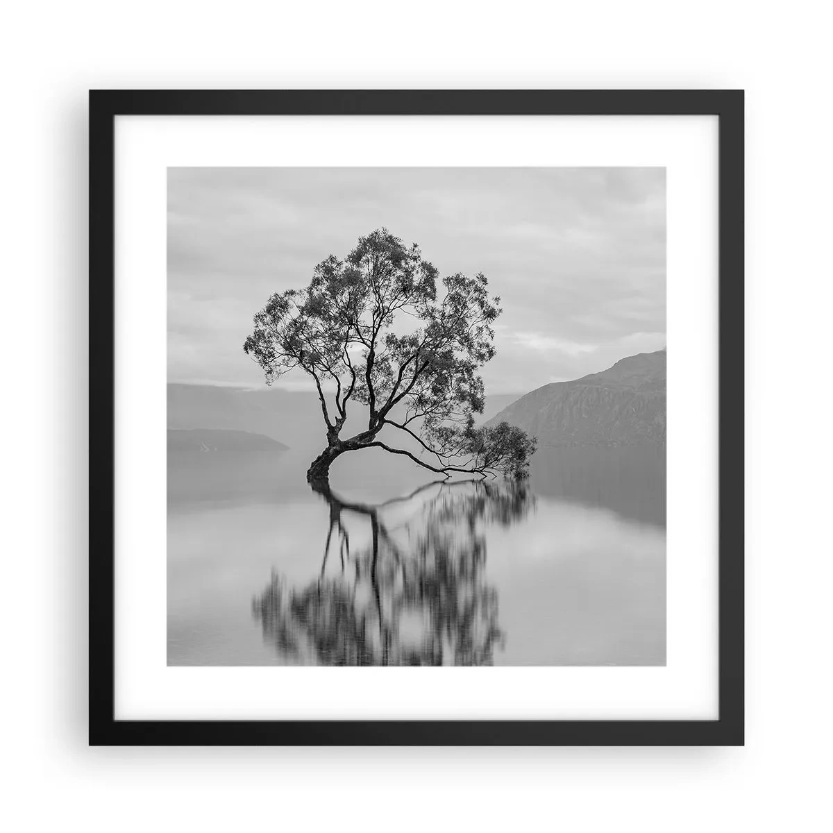 Poster in cornice nera - C'è un paese così - 40x40 cm