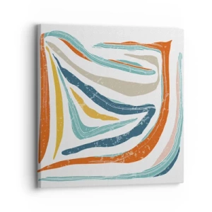 Quadro su tela - Stampe su Tela - Astrazione piacevolmente sorridente - 30x30 cm