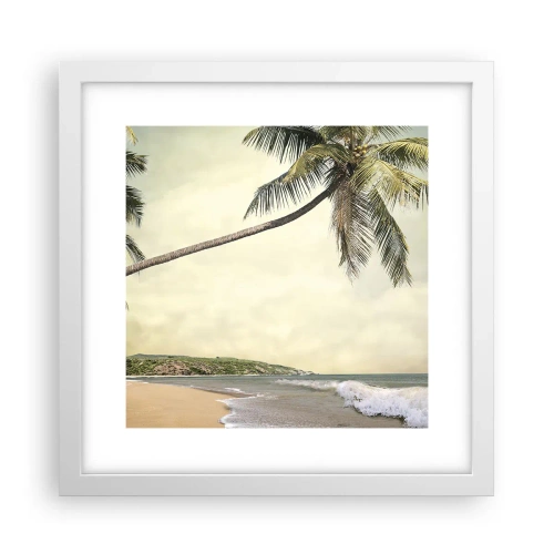 Poster in cornice bianca - Sogno tropicale - 30x30 cm