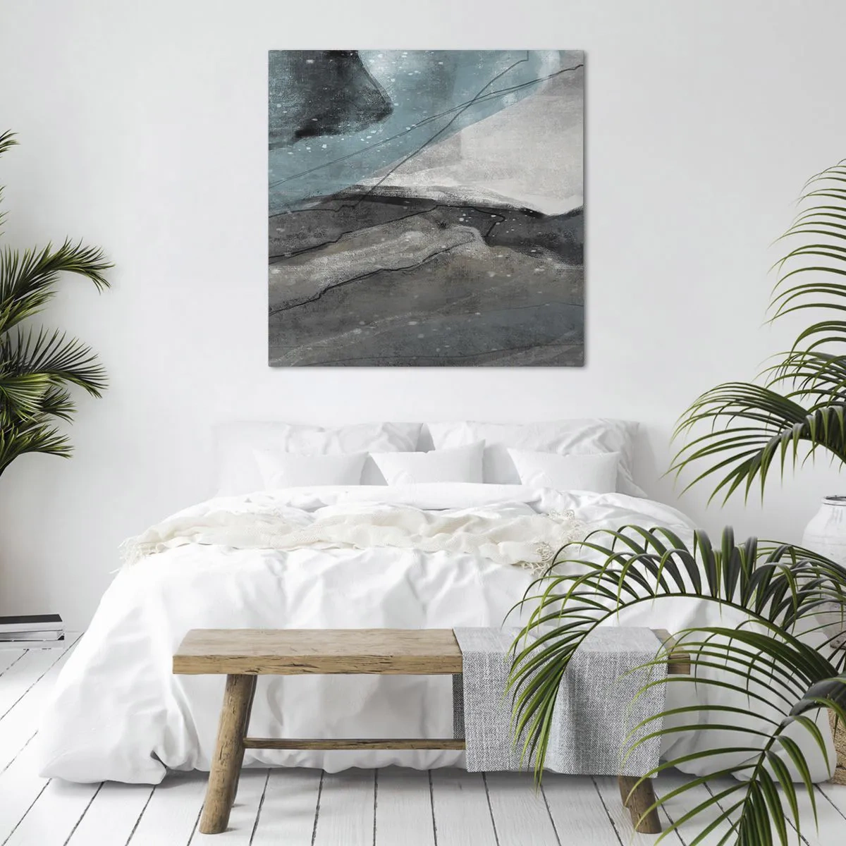 Quadro su tela - Stampe su Tela - Astrazione: rocce e ghiaccio - 70x70 cm