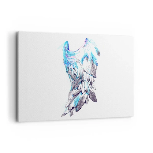 Quadro su tela - Stampe su Tela - Delicate ali d'angelo in tonalità pastello - 120x80cm - Mi servono le ali - Decorazione murale moderna per soggiorno e camera da letto ARTTOR