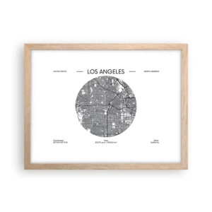 Poster in cornice rovere chiaro - Anatomia di Los Angeles - 40x30 cm