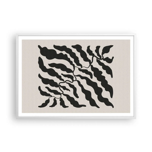 Poster in cornice bianca - La natura del quadrato - 100x70 cm