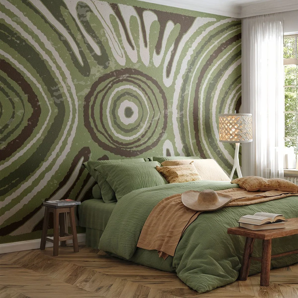 Fotomurali Premium Canvas - Esplosione di emozioni - Invecchiato, Boho, Pezzo - 350x256 cm