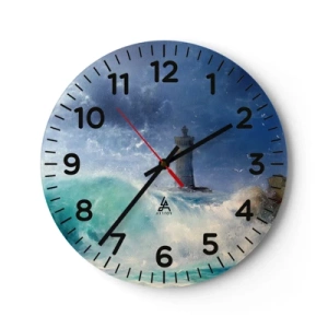 Orologio da parete - Orologio in Vetro - In difesa contro gli elementi - 40x40 cm