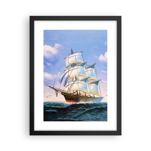Poster in cornice nera - Con orgoglio nel vento - 30x40 cm