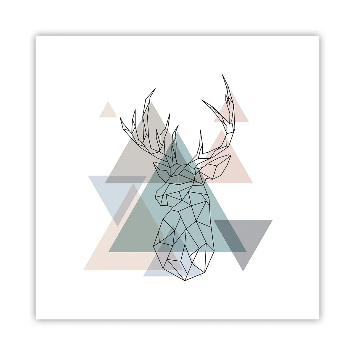 Poster - Nel bosco geometrico - 40x40 cm