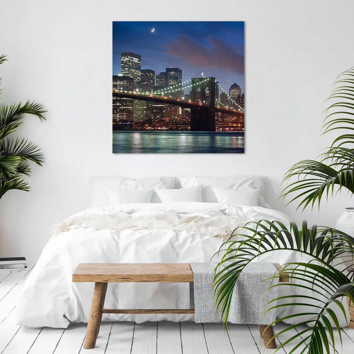 Quadro su tela - Stampe su Tela - Notte illuminata - 50x50 cm