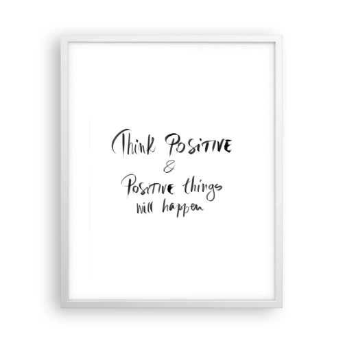 Poster in cornice bianca - Come vivere? - 40x50 cm