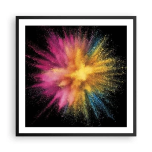 Poster in cornice nera - La nascita dei colori - 60x60 cm