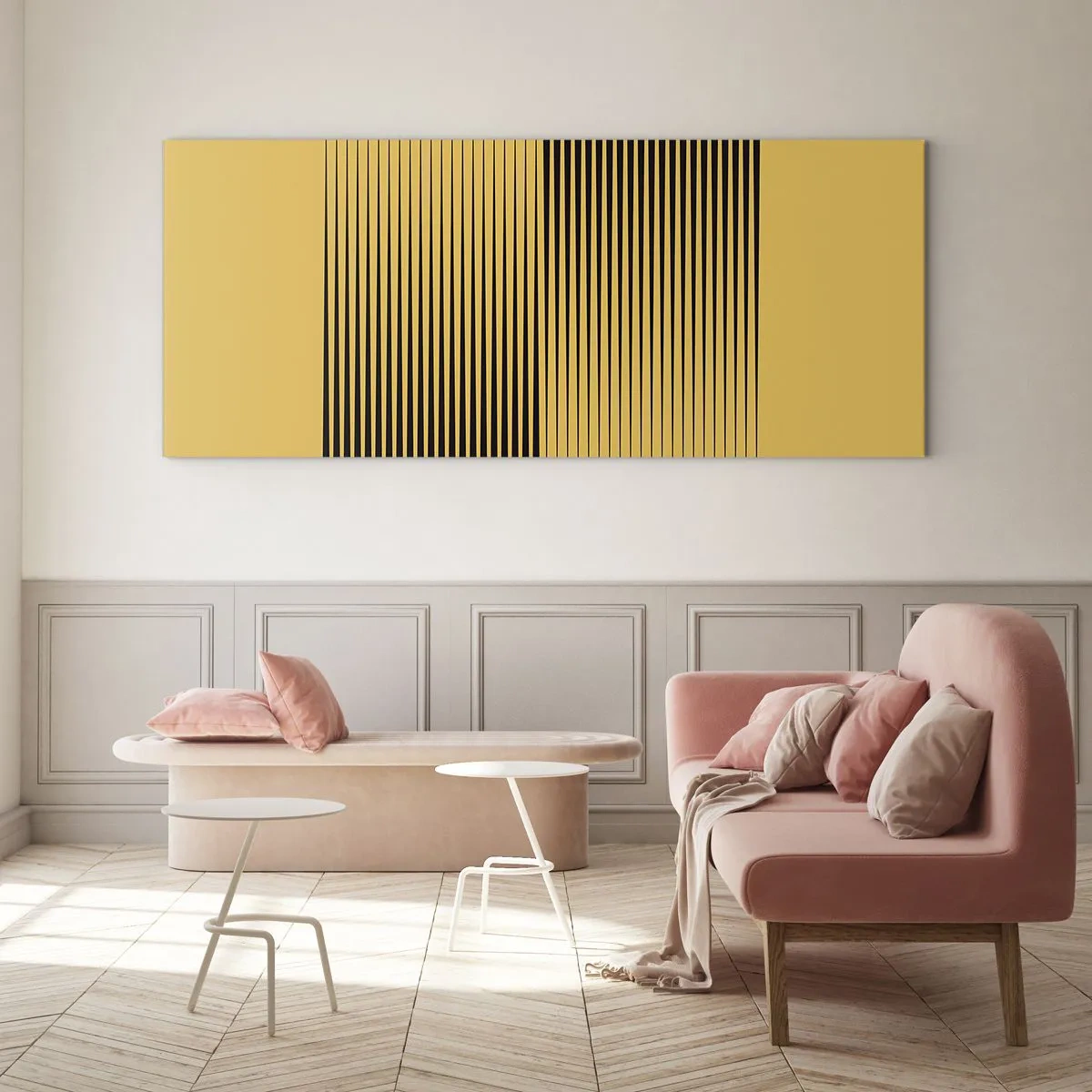 Quadro su vetro - La quadratura degli opposti - 100x40 cm