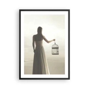 Poster in cornice nera - Sii libera - 50x70 cm