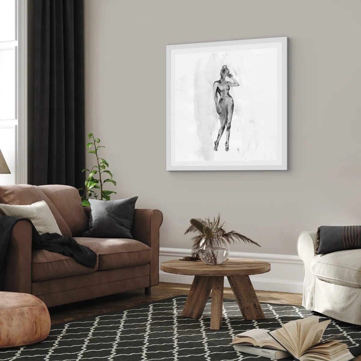 Poster in cornice bianca - Studio di ideale di bellezza - 50x50 cm