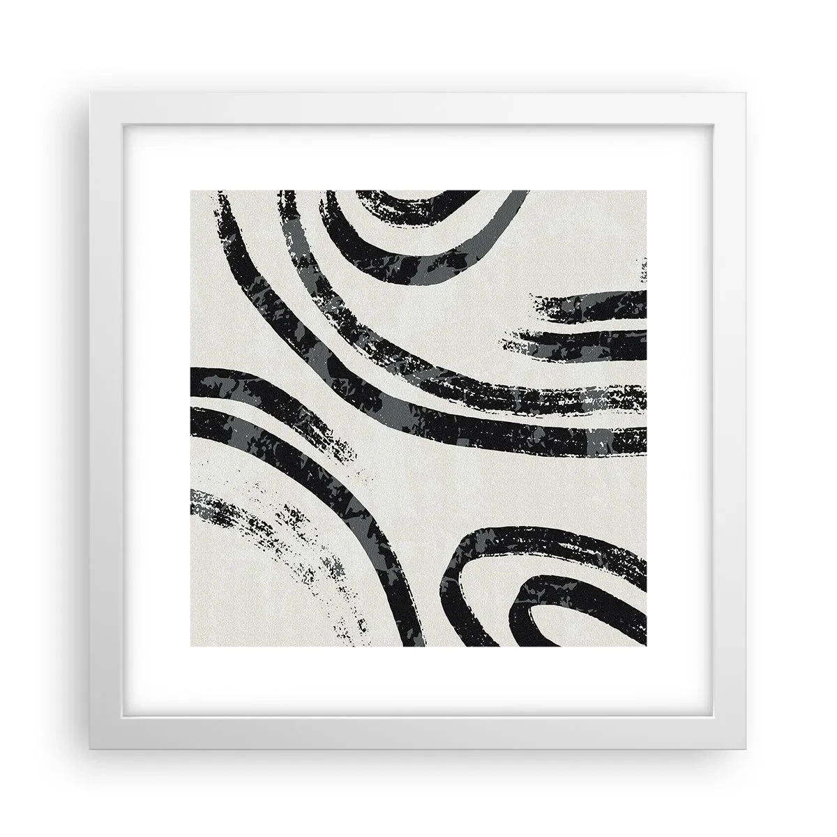 Poster in cornice bianca - Interrotto a metà - 30x30 cm