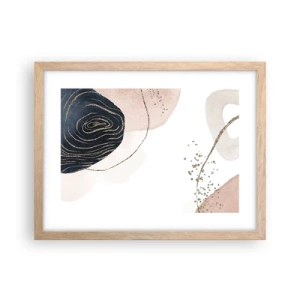 Poster in cornice rovere chiaro - Tutto scorre - 40x30 cm