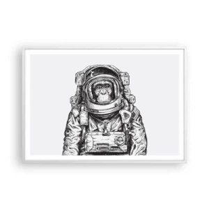 Poster in cornice bianca - Evoluzione alternativa - 100x70 cm