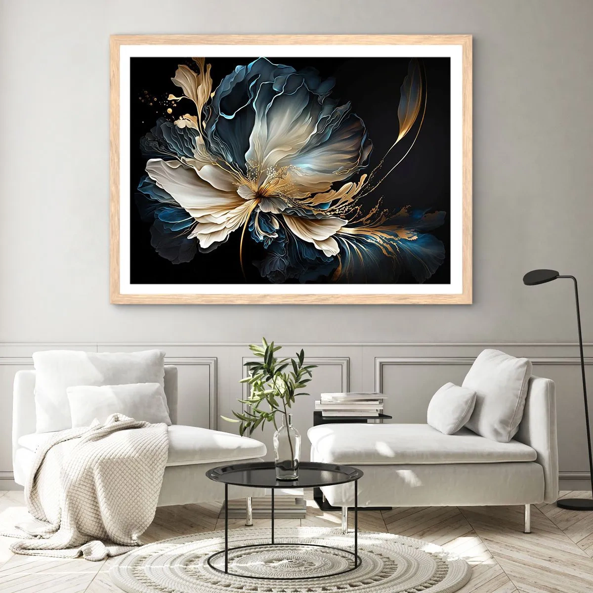 Poster in cornice rovere chiaro - Fantastico fiore di felce - 40x30 cm