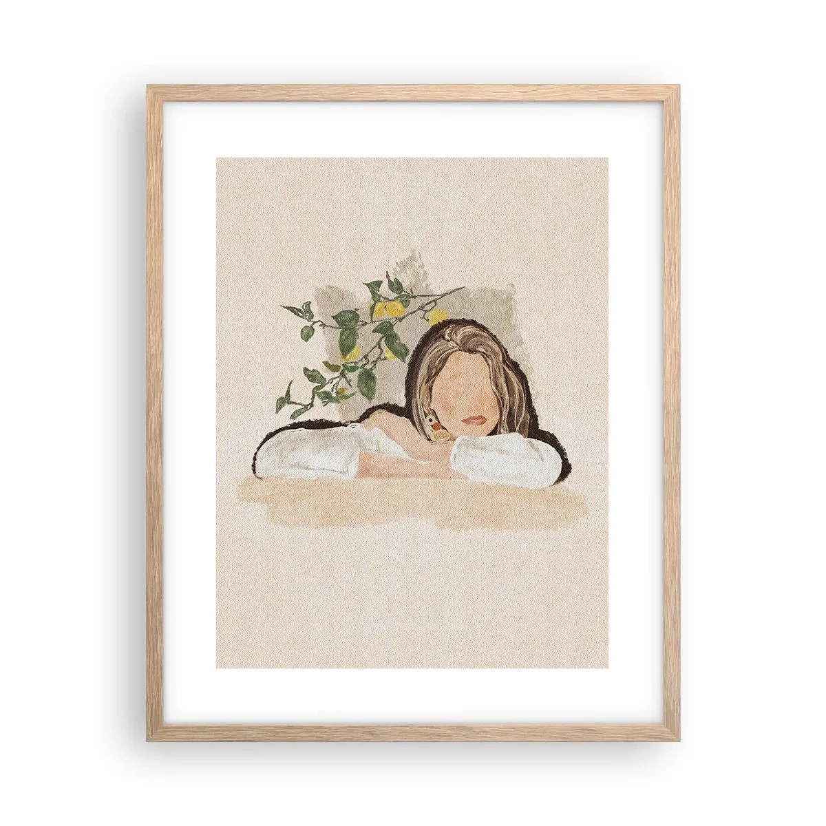 Poster in cornice rovere chiaro - Bellezza del sud - 40x50 cm