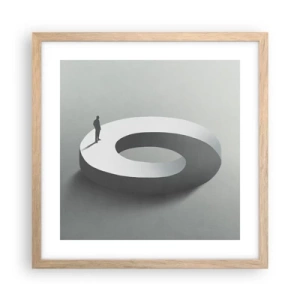 Poster in cornice rovere chiaro - Prova a cavartela - 40x40 cm