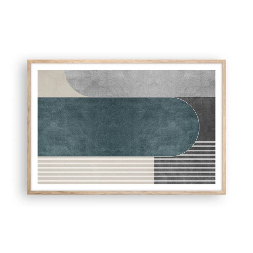 Poster in cornice rovere chiaro - Composizione orizzontale  - 91x61 cm