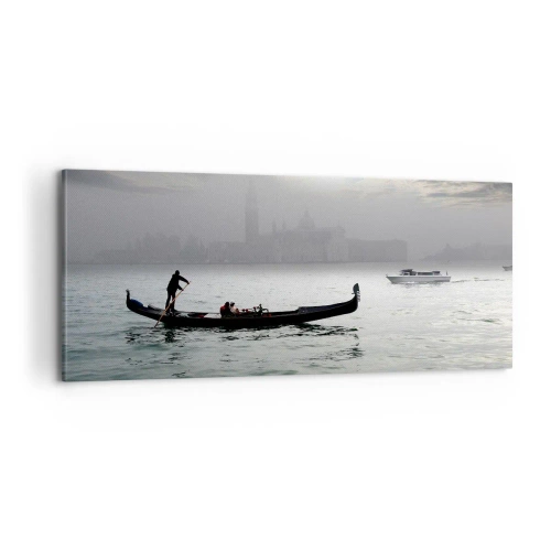 Quadro su tela - Stampe su Tela - Città magica di acqua e nebbia - 100x40 cm