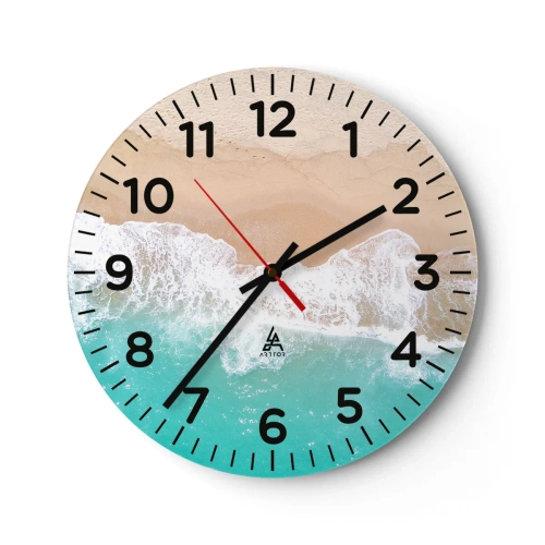 Orologio da parete - Orologio in Vetro - Un tocco carezzevole - 40x40 cm